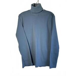 Vintage Prange's Men's Blue Soft Winter Casual Turtleneck Sweater Size M